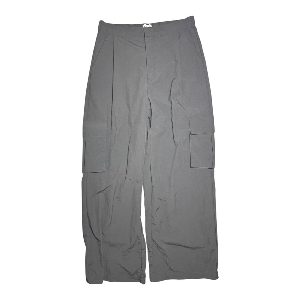 Wilo Dark Gray Wide-Leg Cargo Pants Size Large